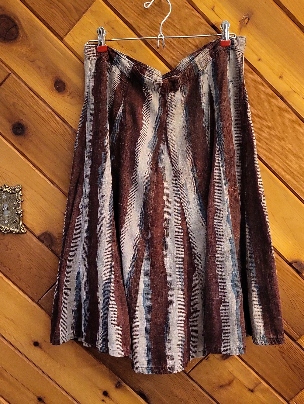 Vintage Linen Midi Skirt